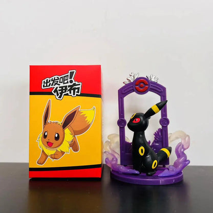 9pcs Pokemon Eevee Evolution Figure Set, Eevee Sylveon Espeon Glaceon Leafeon Anime Model Toys Collection for Kids Gift Beauty World Shop