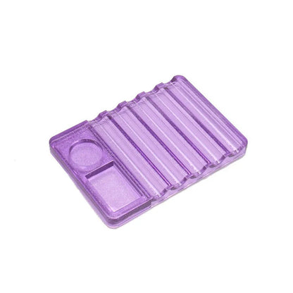 Acrylic Multi-purpose Nail Art Pen Holder, 5-Compartment Brush Stand with Color Palette, Organize and Display Tool Beauty World Shop