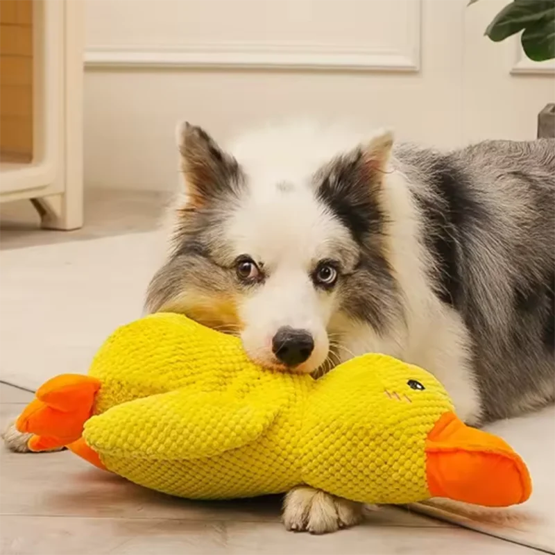 Cute dog Toy Stomping Duck Bite Resistant Grinding Teeth Cleaning Large Dog Interactive Entertainment Puppy Boredom Plush Toy Beauty World Shop