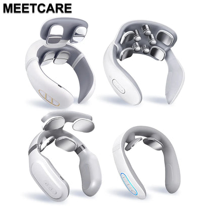 TENS Pulse Back Neck Massage Wireless Smart Sholder Cervical Massager Heating Muscle Punch Beating Health Care Tool