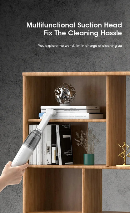 Handheld Vacuum Cleaner Mini Dust Remover Car Vacuum Cleaner Rechargeable Multifunctional Wireless Dust Catcher For Car LowNoise Beauty World Shop