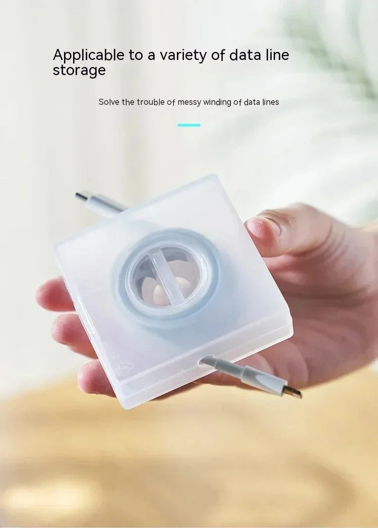 Portable Transparent Cable Organizer Cord Management Usb Cable Winder Retractable Phone Holder Charger Wire Storage Protector Beauty Trend Shop