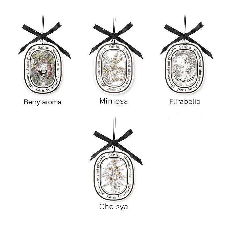 6Pcs Air Freshener Car Perfume Natural Scented Paper Auto Hanging Decoration fragrant tablets Aromatherapy Accessories Interior Beauty World Shop