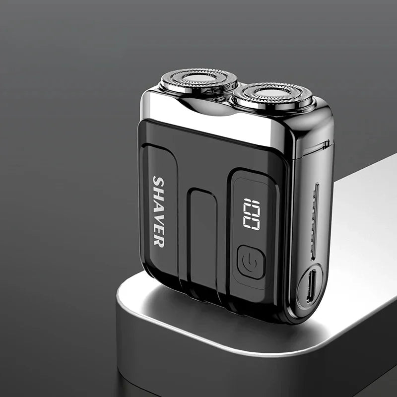 Mini Electric Smart Shaver Household Car Shaver Digital Display Dual Blade Rechargeable Shaver Powerful Beard Trimmer Tool Beauty World Shop