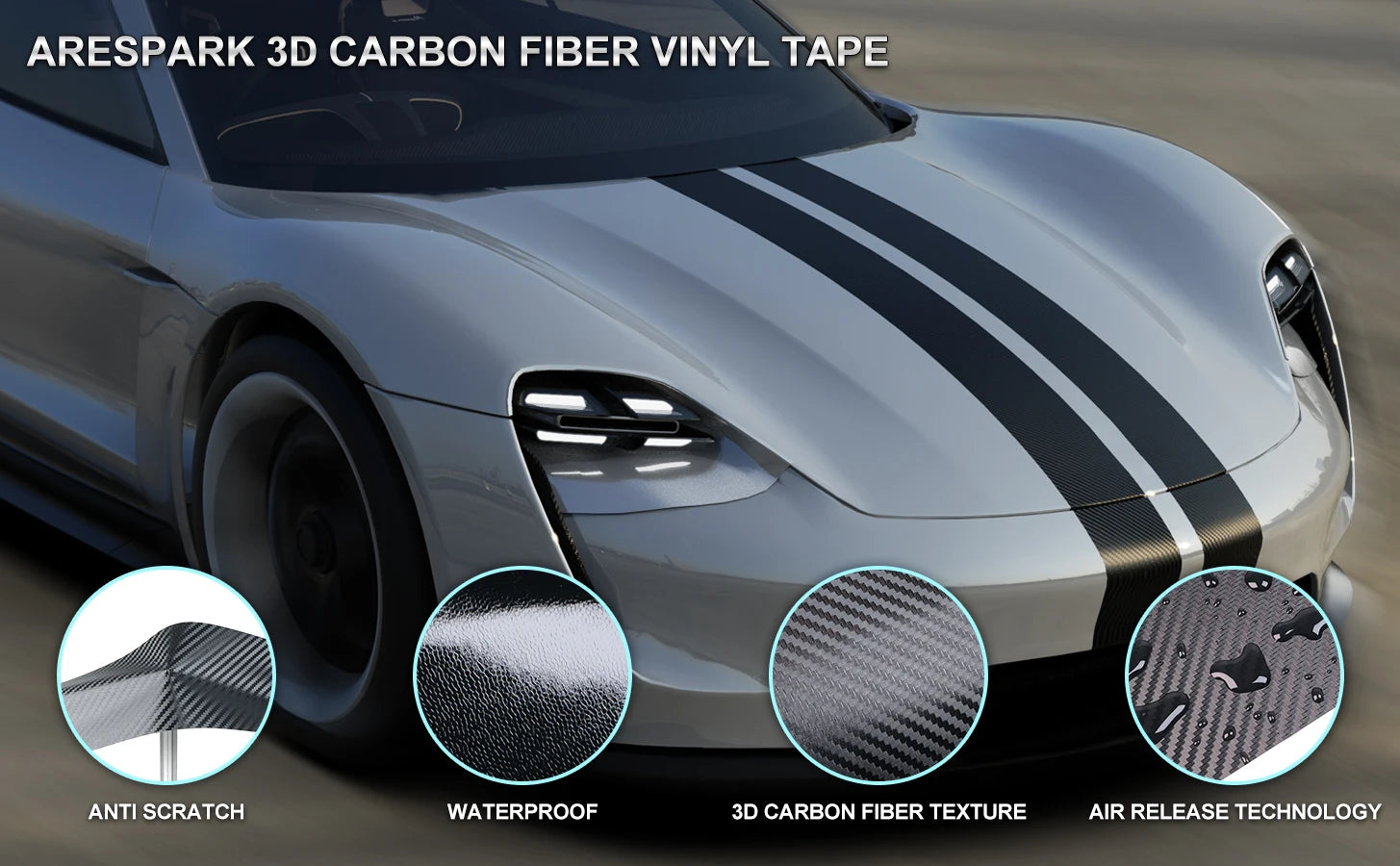 1-10m Nano Carbon Fiber Car 3D Tape Sticker Door Mirror Paste Protector Strip DIY Protection Protective Film Waterproof Adhesive Beauty World Shop