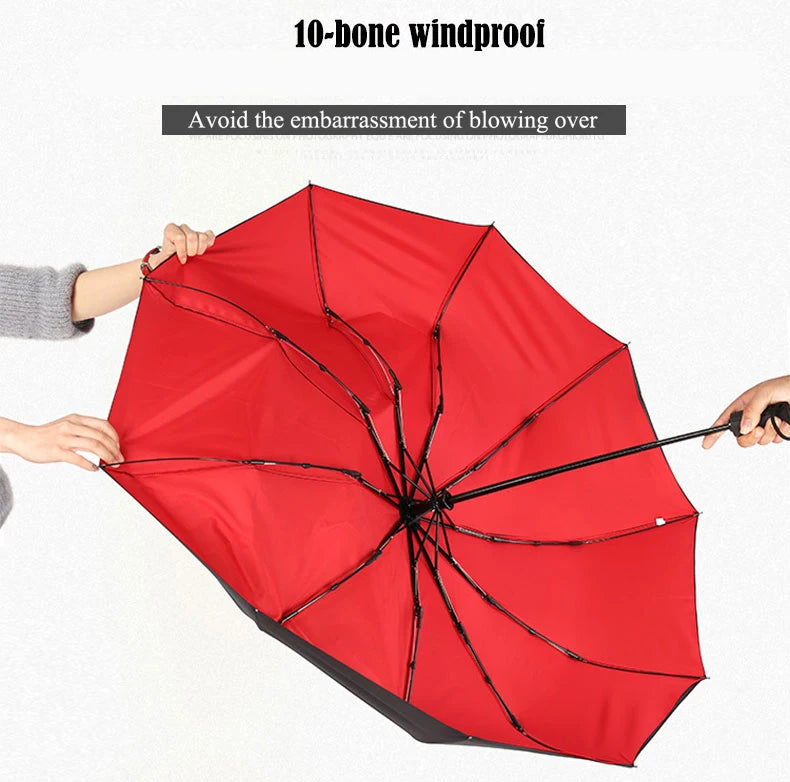Windproof Double Layer Fully Automatic Resistant Umbrella Beauty World Shop