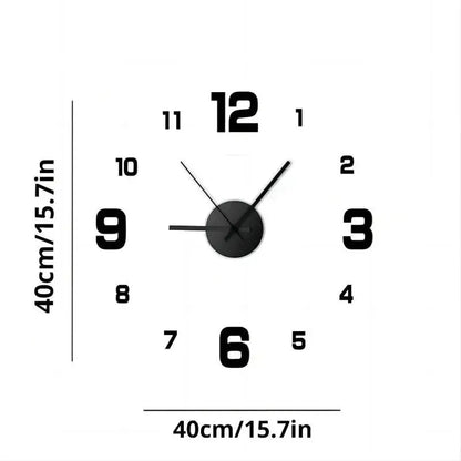 Digital Clock Wall Clock Living Room Large Garden Acrylic Mirror Sticker Decoration Decoration for Bedroom Decororation Clocks Beauty World Shop