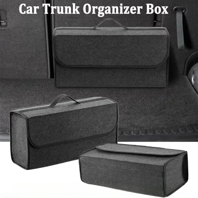 Car storage box car felt anti slip trunk storage tool large capacity soft packaging portable and movable storage home Beauty World Shop