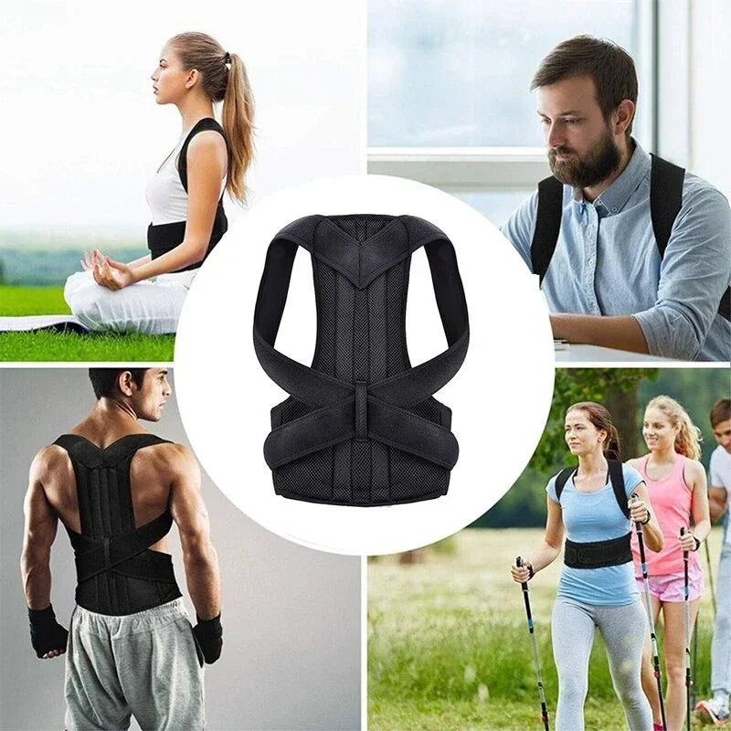 Reinforced Belt Lumbar Column Posture Corrector Vest  Adjustable Back Support Strap Shoulder Spine Brace Neck Stretcher Trainer Beauty World Shop