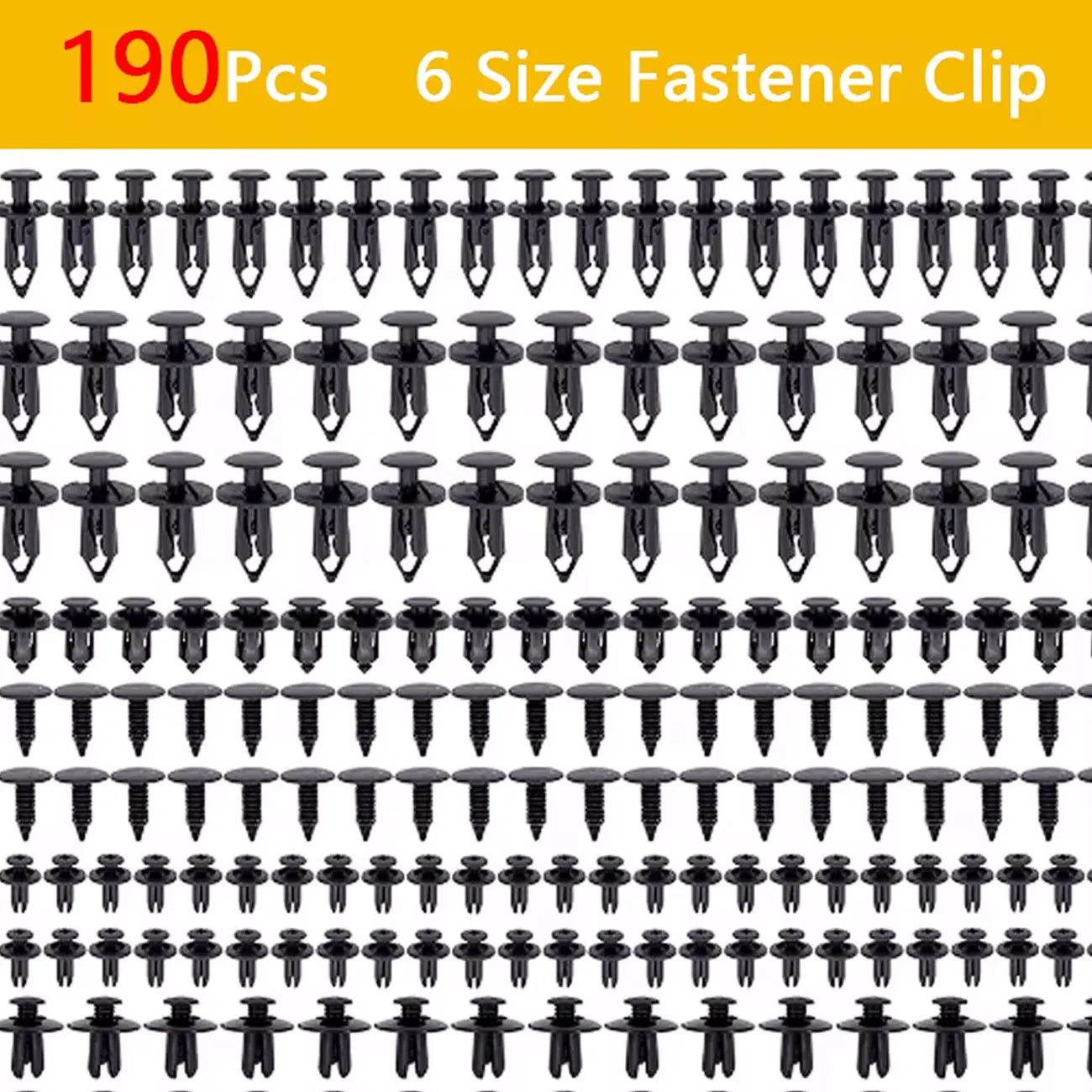 Car Retainer Clips Plastic Fasteners Kit 6 Size Auto Push Pin Rivets Set Body Bumper Push Rivet Clips ﻿ Beauty World Shop