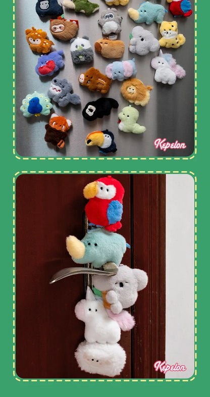 30pcs/box Original Small Aquarium Marine Animal Plush Refrigerator Sticker Blind Box Cute Magnetic Sticker Kawaii Plushies Toy Beauty World Shop