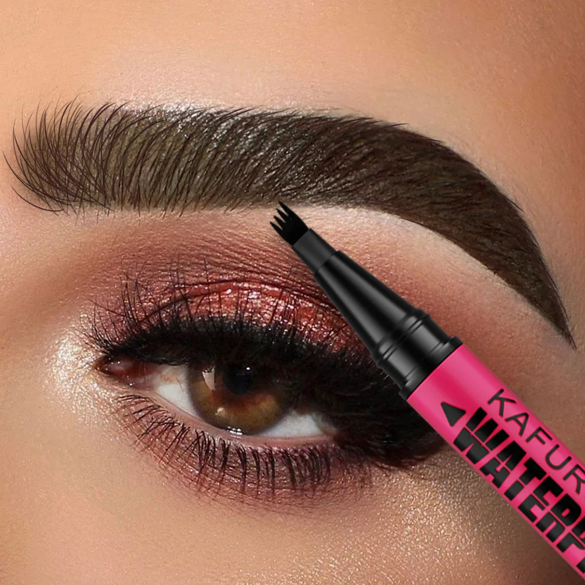 3-color Waterproof eyebrow pen, microblading eyebrow pencil with 4 split head, natural looking brows eye makeup cosmetics gifts Beauty Trend Shop