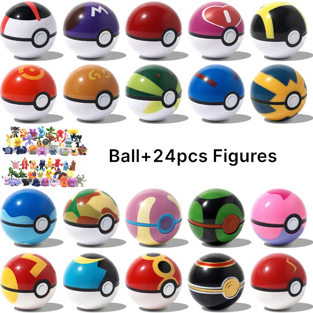 аниме фигурки Toys 7Cm Elf Ball 2-3cm Anime Action PokeBall Figures Monster Toy Model Dolls Children Christmas Gift Beauty World Shop