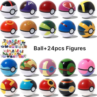аниме фигурки Toys 7Cm Elf Ball 2-3cm Anime Action PokeBall Figures Monster Toy Model Dolls Children Christmas Gift Beauty World Shop
