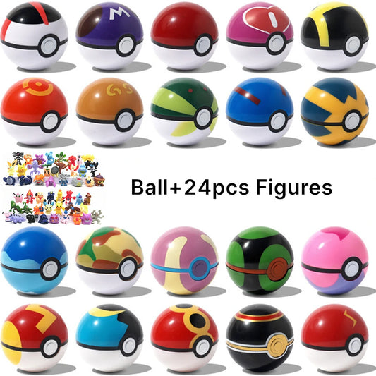 аниме фигурки Toys 7Cm Elf Ball 2-3cm Anime Action PokeBall Figures Monster Toy Model Dolls Children Christmas Gift Beauty World Shop