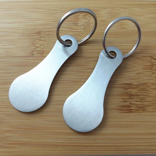1/2pcs Metal Shopping Cart Tokens Trolley Token Key Ring Decorative Keychain Multipurpose Shopping Portable For Home Outdoor Beauty World Shop