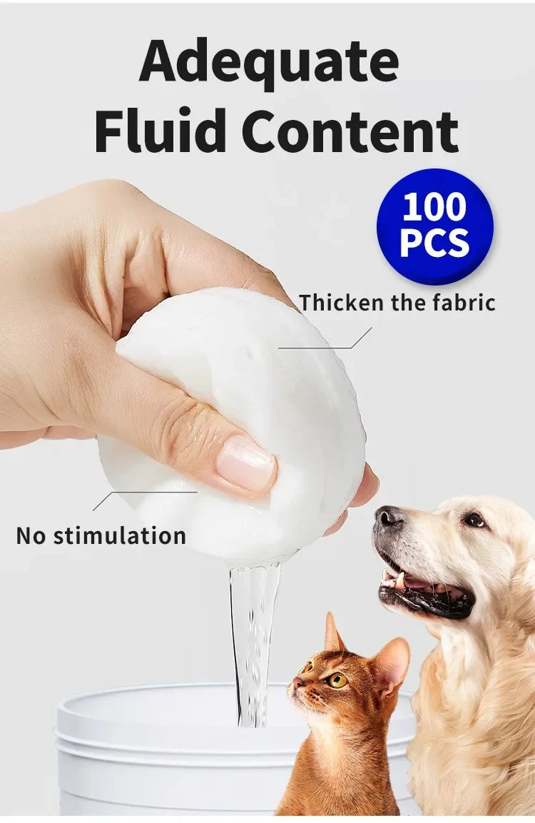 Pet Cleaning Products Eye Wipes To Remove Tear Marks Cleaning Wet Tissues Cat Wiping Eyes Removing Tear Marks and Cleaning Pet Beauty World Shop