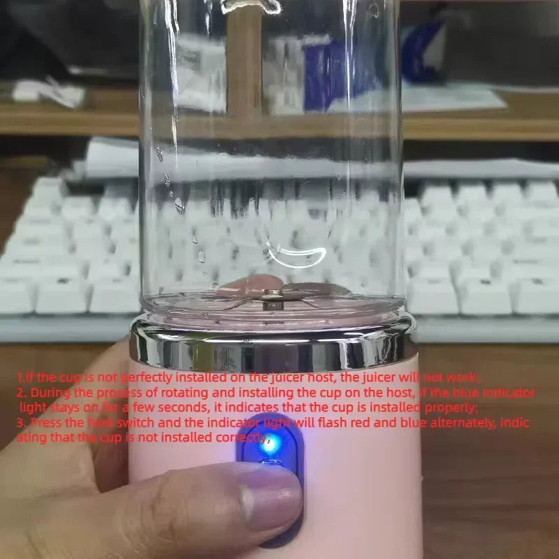 Portable Blender Bottle Electric 6 Blades Multifunction Juice Blender Fresh Juice Smoothie Blender Ice CrushCup Food Processor Beauty World Shop