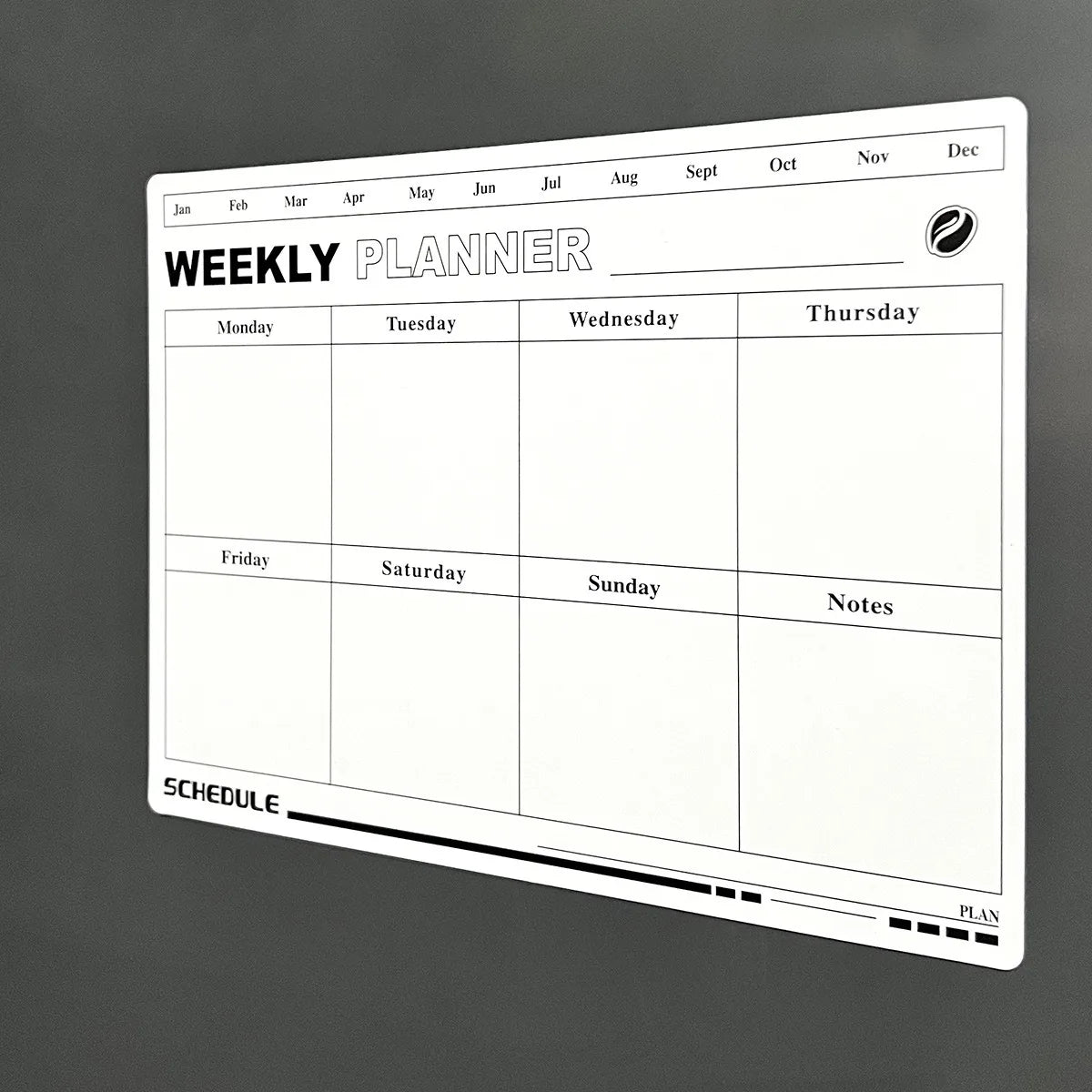 Magnetic Refrigerator Calendar Sticker - Reusable Weekly/Monthly Planner, Customizable Note Board for Home Office Beauty World Shop