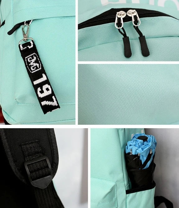 Fashion trend backpack backpack for men and women junior high school high school student bag large capacity korean version of th Beauty World Shop
