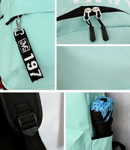 Fashion trend backpack backpack for men and women junior high school high school student bag large capacity korean version of th Beauty World Shop