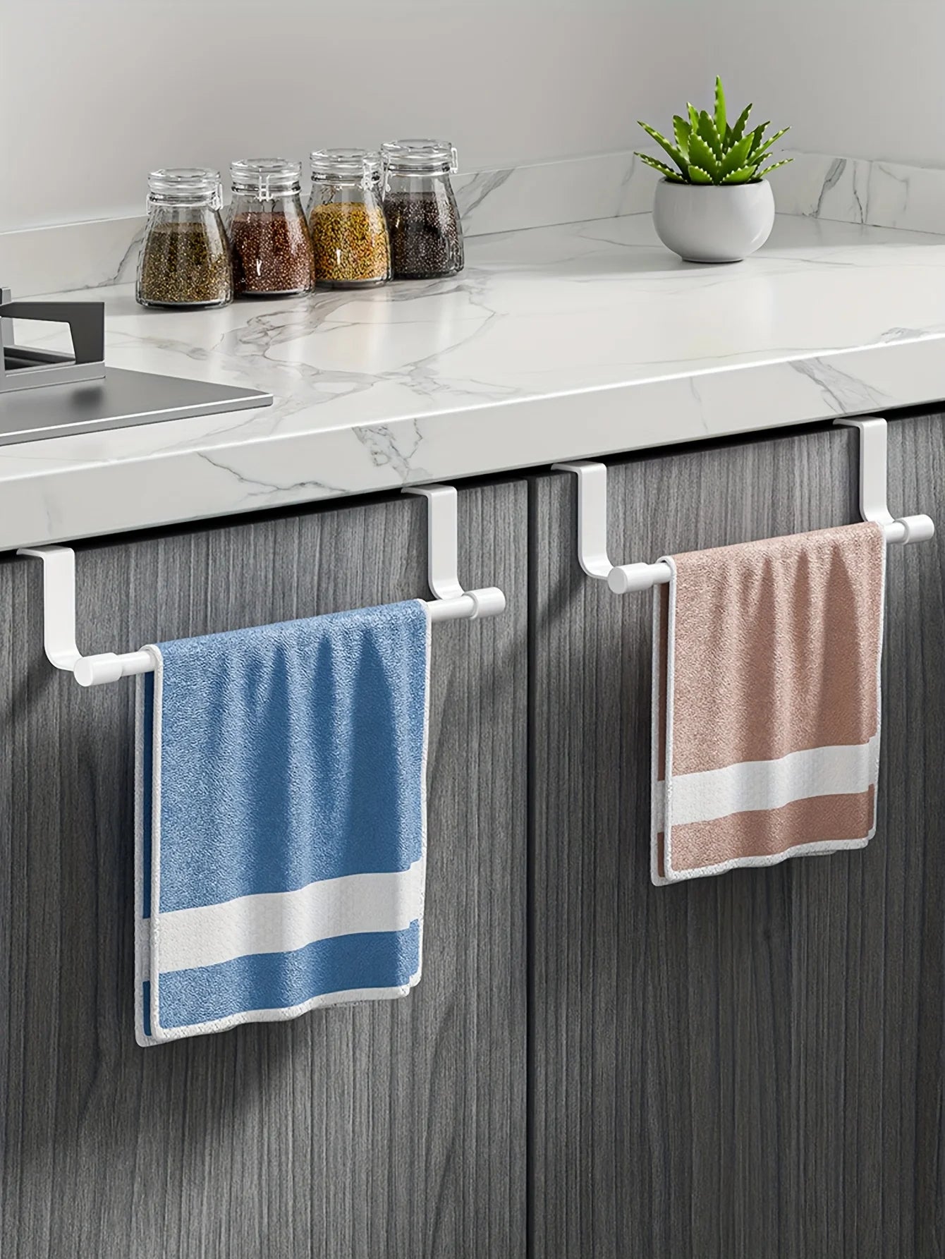 Wall Mounted Kitchen Cabinet Towel Rack - A Space Saving Cloth Rack Suitable for Homes and Bathrooms,No Drilling Required Beauty World Shop