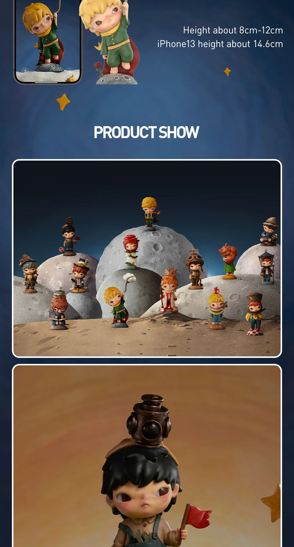 POP MART Hirono Le Petit Prince Series Blind Box Toys Kawaii Anime Action Figure Cartoon Model Surprise Box Mystery Box Beauty World Shop