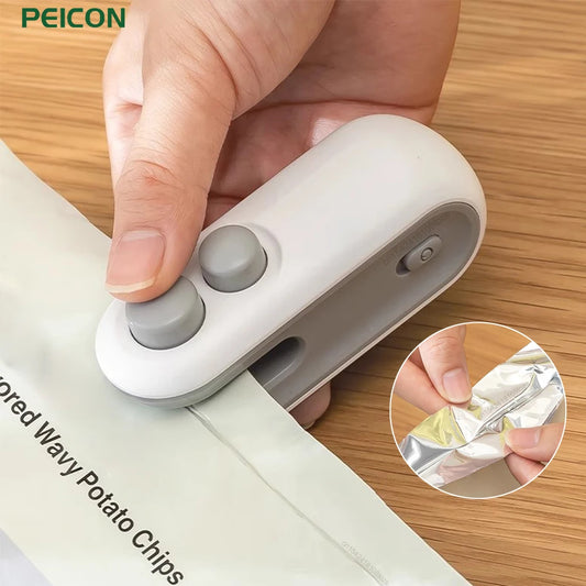 Mini Heat Bag Sealing Machine Package Sealer Bags Plastic Food Sealer Clip Bag Handheld Sealer Food Packaging Heat Sealer Beauty World Shop