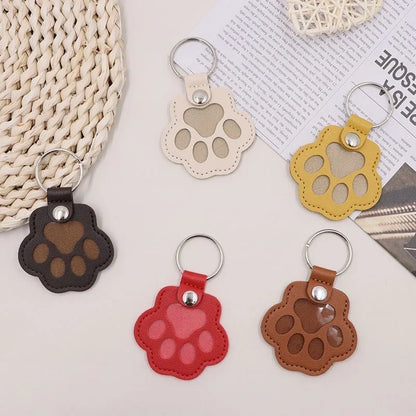 Pet Hair Memorial Keychain PU Leather Keepsake Locket for Cat Dog Fur Pet Hair Storage Pendant Handbag Hanging Accessories Beauty World Shop