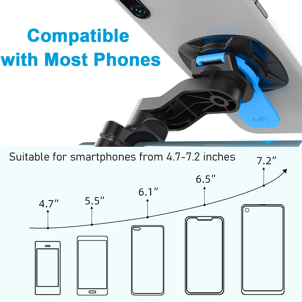 Motorcycle Bike Phone Holder Phone Bracket Vibration Damper Bike Handlebar Navigation Support for 4.7-7.2'' Phone Beauty World Shop