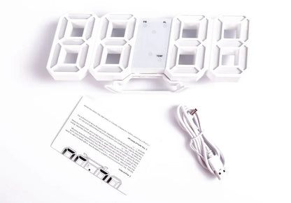 Table 3D LED Digital Alarm Clock Wall Clock Time/Date/Temperature for Home Kitchen Offices Clock Decoration Garden Clocks Beauty World Shop