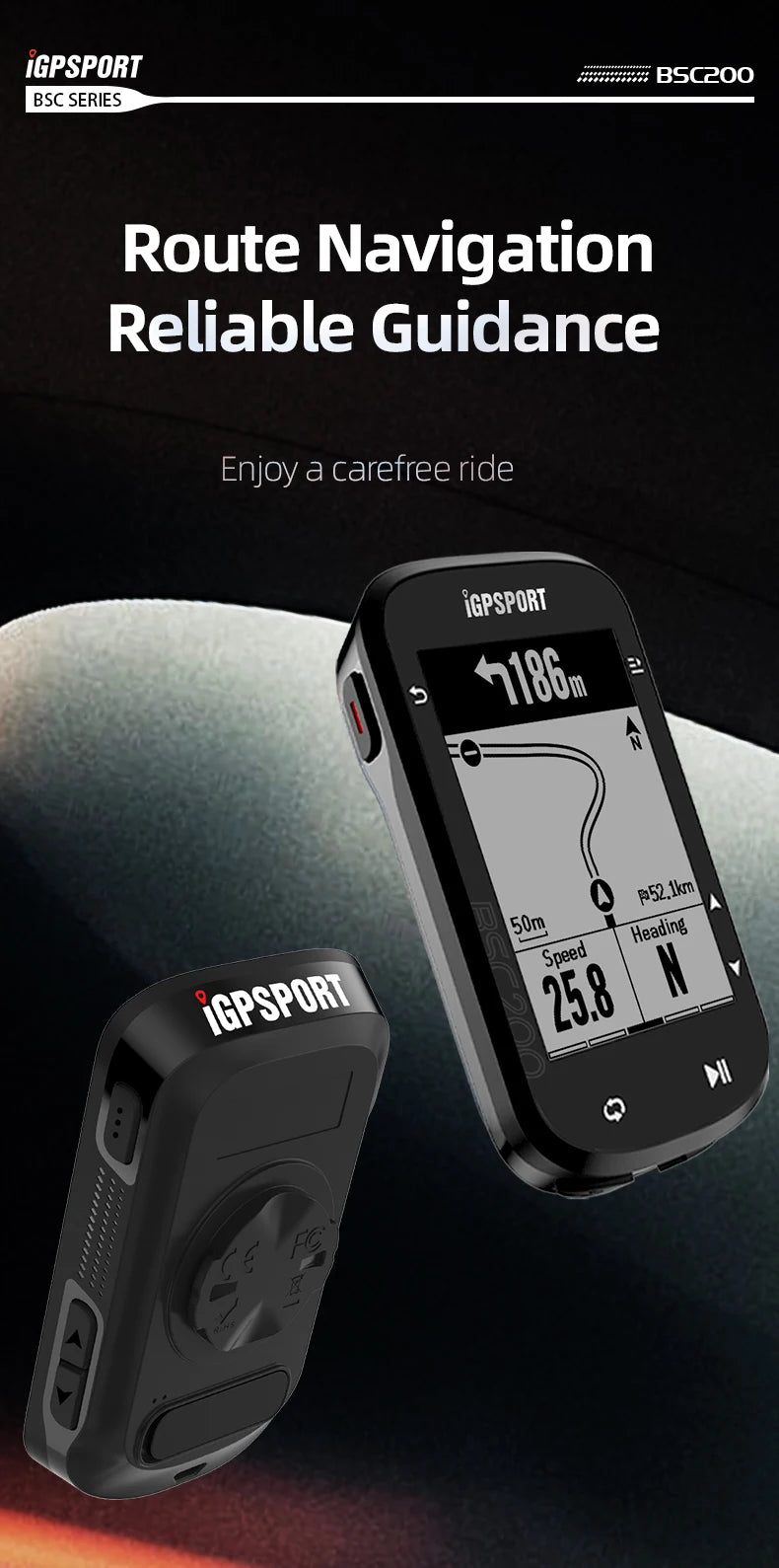 IGPSPORT BSC200 GPS Cycle bike Computer Wireless Speedometer Bicycle Digital ANT+ Route Navigation Stopwatch Cycling Odometer Beauty World Shop