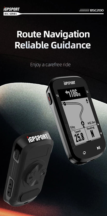 IGPSPORT BSC200 GPS Cycle bike Computer Wireless Speedometer Bicycle Digital ANT+ Route Navigation Stopwatch Cycling Odometer Beauty World Shop