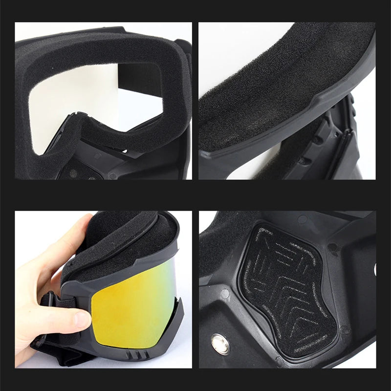 Outdoor Sport Windproof Mask Goggle HD Motorcycle Glasses Snowboard Eyewear Riding Motocross Summer UV Protection Sunglasses Beauty World Shop