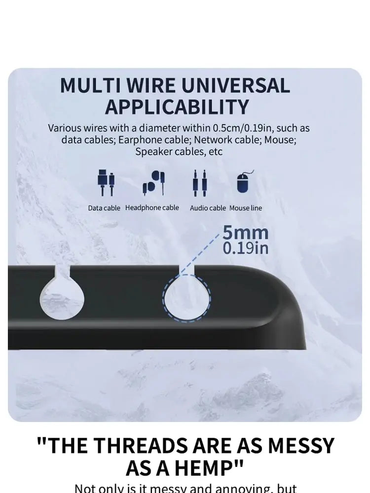 5/7-hole Data Cable Organizer, Desktop Charging Cable Storage Protector, Mouse Cable, Headphone Winding Device, Fixing Clipp Beauty World Shop