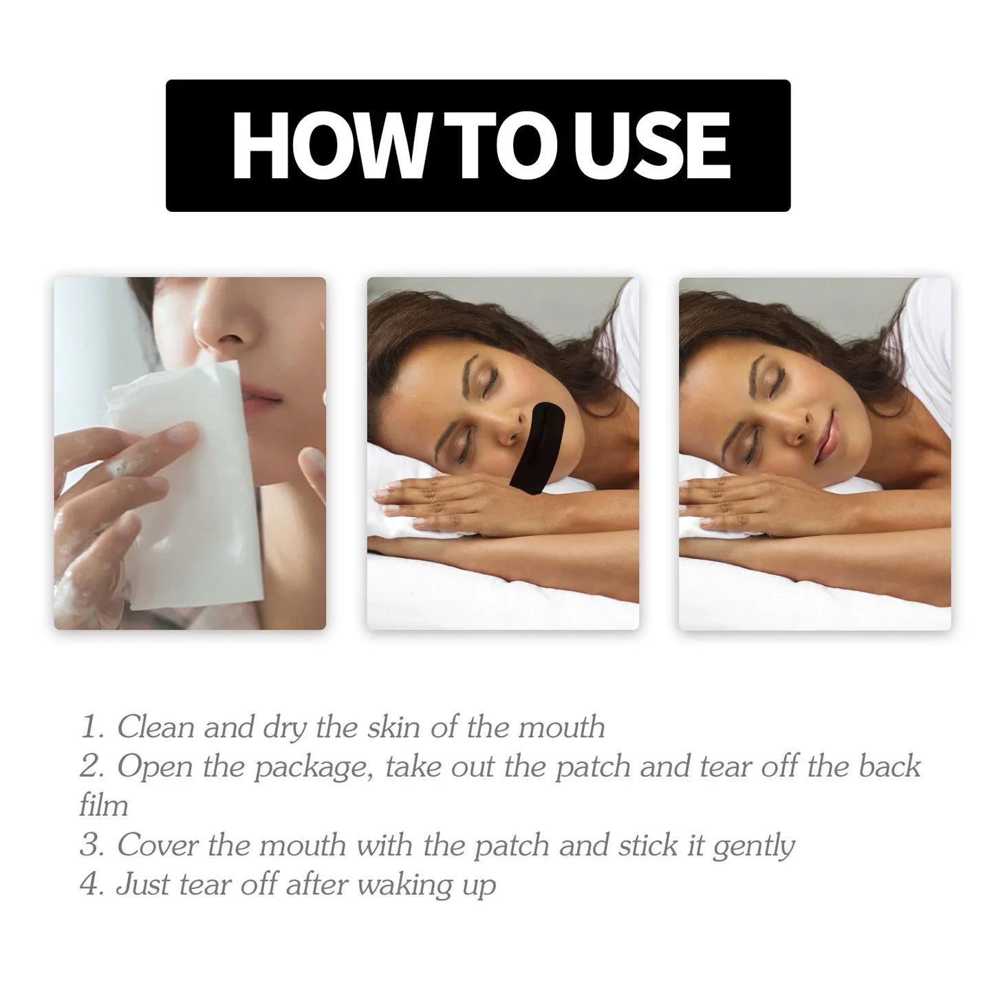 Stop Snoring Patch Nose Breathing Correction Improve Sleeping Promoting Better Breath Portable Night Sleep Mouth Orthosis Tape Beauty Trend Shop