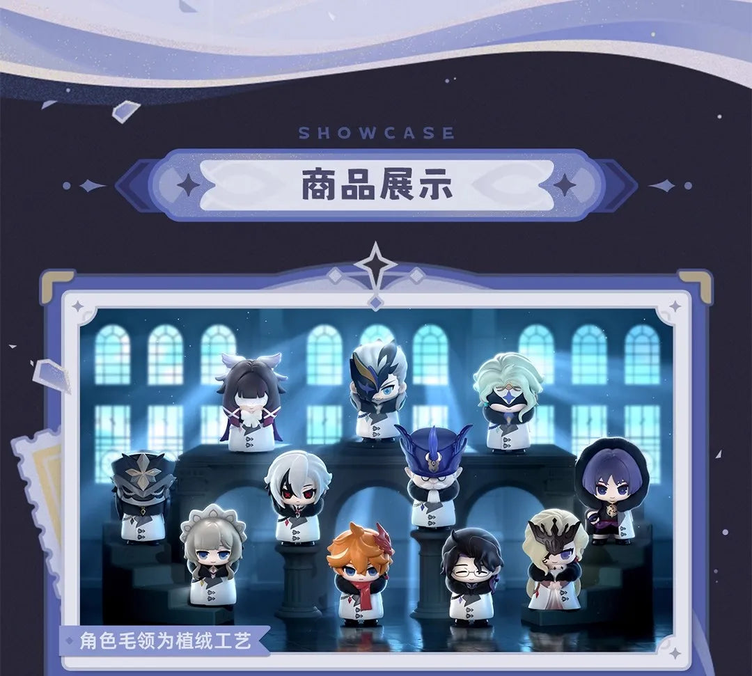 Mihoyo Genshin Impact Fatui Harbinger Q Version Series Blind Box Desktop Mini Doll Model Toys Trend Decoration Surprise Gifts Beauty World Shop