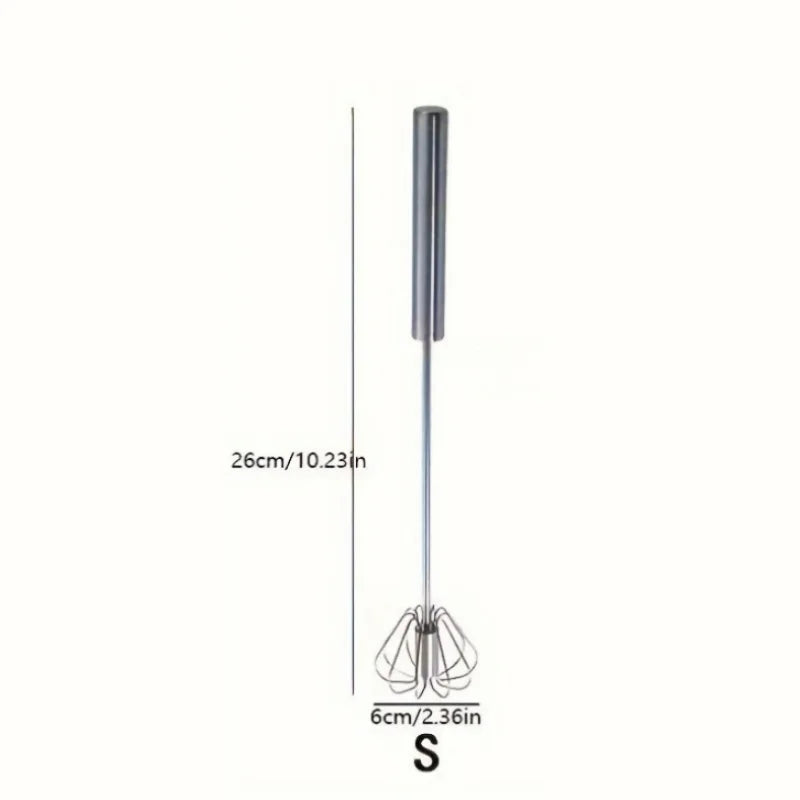 Stainless Steel Egg Beater Durable Semi-Automatic Mixer for Effortless Egg Cream Mixing Stirring and Beating for Kitchen Baking Beauty World Shop