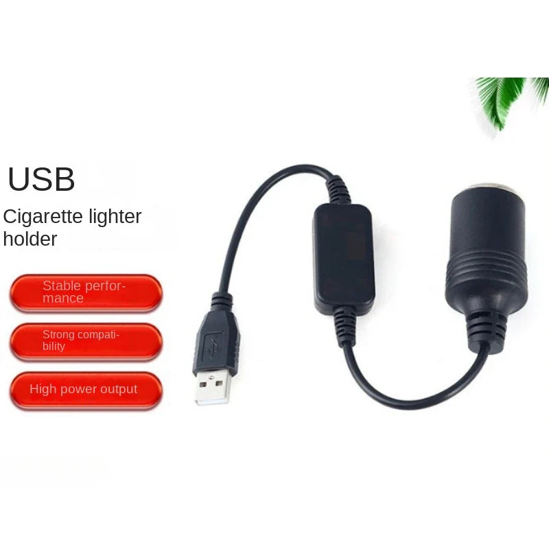 1pc 5V 2A USB To 12V Cigarette Lighter Socket USB Male to Female Cigarette Lighter Adapter Converter Car Electronics Accessories Beauty Trend Shop