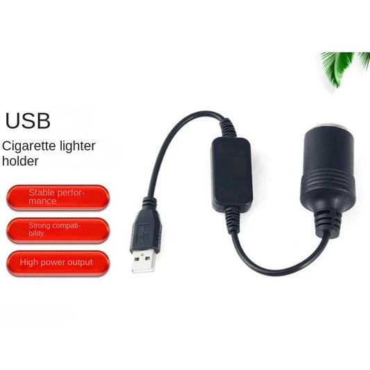1pc 5V 2A USB To 12V Cigarette Lighter Socket USB Male to Female Cigarette Lighter Adapter Converter Car Electronics Accessories Beauty Trend Shop