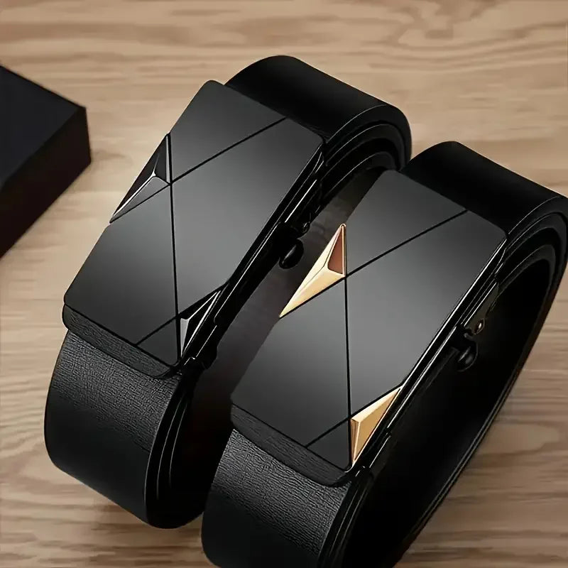 Stylish Men's PU Leather Belt - Fashion Belts for Daily Life, Leisure, Party, Festival, Work, and Business Automatic Buckle Beauty World Shop