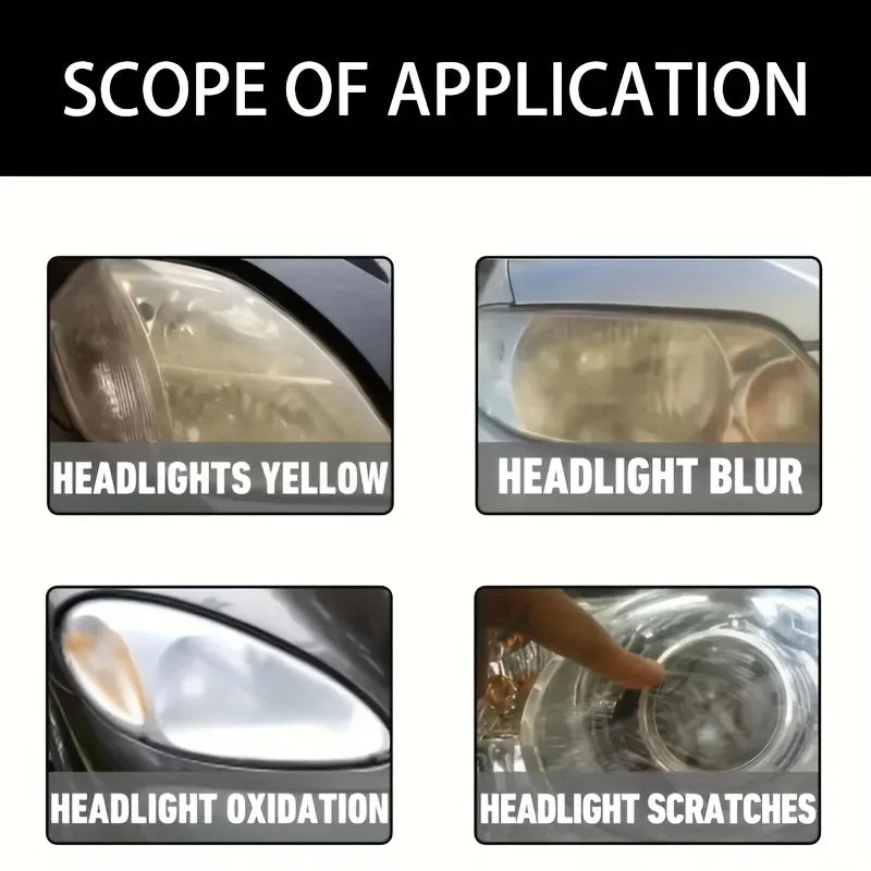 Car Headlight Restoration Polishing Kit - Scratch Remover & Oxidation Cleaner Repair Paste for Headlamp Assembly Beauty World Shop