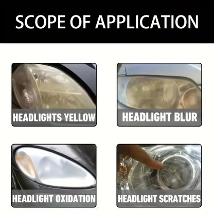 Car Headlight Restoration Polishing Kit - Scratch Remover & Oxidation Cleaner Repair Paste for Headlamp Assembly Beauty World Shop