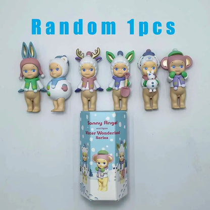 Sonny Angel Blind Box Winter Wonderland Series Mini Anime Figures Ornaments Dolls Fans Children Christmas Birthday Gift Beauty World Shop