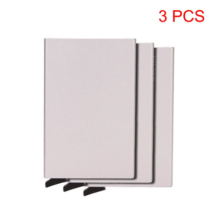 Rfid Credit Card Holder Metal Thin Slim Smart Wallet Men Women Wallets Pop Up Minimalist Small Black Purse Mini Walets for Men Beauty World Shop