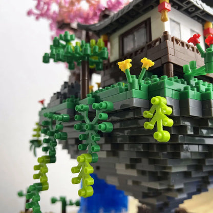Taohuatan Lake Themed Micro Brick Building Blocks Set Adult Creative Toys Unique Chinese Landscape Model Bricks with LED Light Beauty World Shop