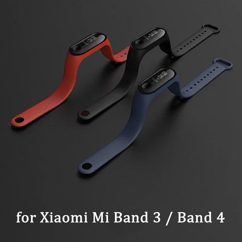 official Silicone Strap For Xiaomi Mi Band 4 5 6 7 Bracelet Sport Watch Wristband Miband4 miband7 Correa Mi band 3 4 5 6 7 Band Beauty Fashion