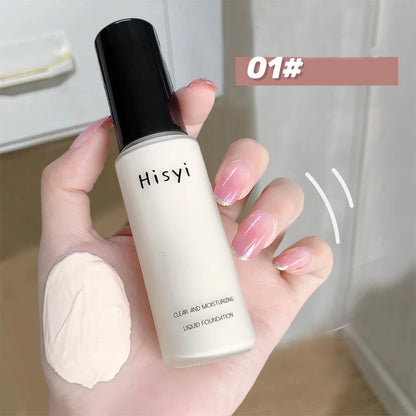 Liquid foundation naturally covers flaws without sticking powder, plain face cream, transparent foundation, conceals blemishes Beauty World Shop