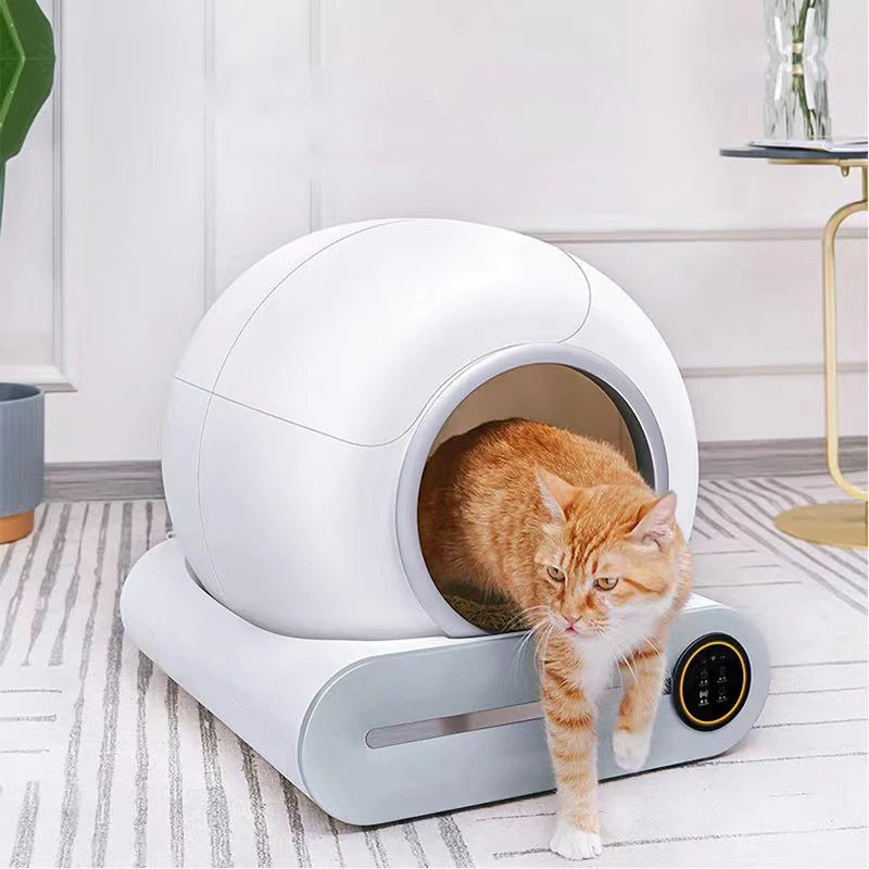 New 65L Automatic Smart Cat Litter Box Self Cleaning Fully Enclosed Large Cat Toilet Litter Tray Beauty World Shop