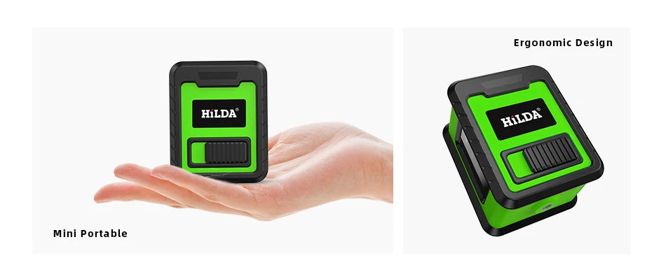 HILDA Laser Level Meter 2-Line Cross Green Level Laser Horizontal & Vertical Nivel Laser Self-Leveling лазерный уровень Men Gift Beauty World Shop